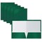 Better Office Products 2 Pocket Glossy Laminated Paper Folders Portfolio Letter Size, Dark Green, 25PK 80178 - alternate 1